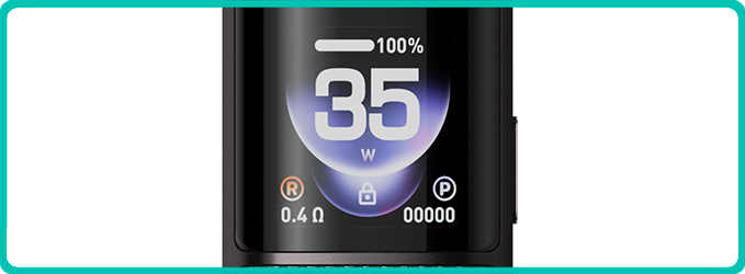 Ecran du Pod Argus G4 Voopoo